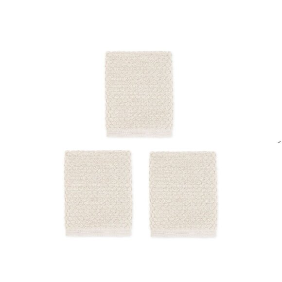 3 new Wild Sage Savannah Quick Dry 90% Cotton 10% Polyester WASHCLOTHS in IVORY - Picture 1 of 4